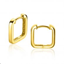 12mm ZINZI Gold 14 krt gouden vierkante oorringen met luxe klapsluiting 12mm x 1,7mm vierkante buis ZGO323