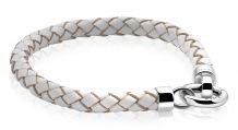 Zinzi leren armband wit met sluiting 19cm ZIA731W-S