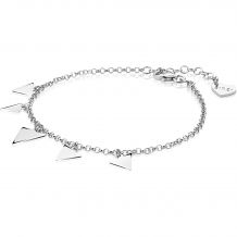 ZINZI zilveren armband met losse driehoekjes 17-20cm ZIA1555