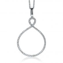 ZINZI zilveren luxe hanger infinity wit ZIH1893