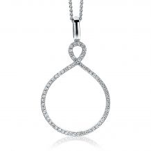 ZINZI zilveren luxe hanger infinity wit ZIH1893 (zonder collier)