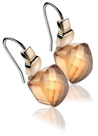 ZINZI zilveren oorhangers rosé verguld champagne ZIO1111C