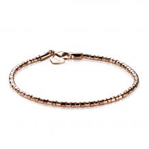 ZINZI zilveren fantasie armband rosé verguld 17-19cm ZIA1129R