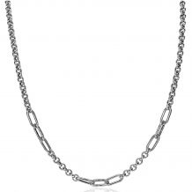 ZINZI zilveren ketting 45cm jasseron en ovale schakels 5,5mm breed ZIC2205