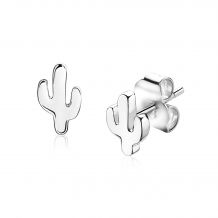 ZINZI zilveren oorknoppen cactus 8mm ZIO1680
