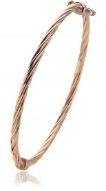 ZINZI zilveren bangle armband rosé verguld 3mm breed 60mm diameter ZIA1037R 
