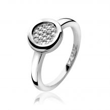 ZINZI zilveren ring wit ZIR1059