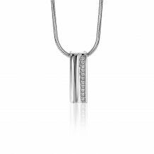 ZINZI zilveren langwerpige rechte hanger 15mm witte zirconia ZIH2126 (zonder collier)