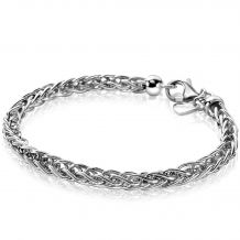 ZINZI zilveren armband vossenstaart 5mm breed 19cm ZIA2214