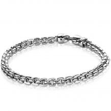 ZINZI zilveren schakel armband 5mm breed 19 cm ZIA2147