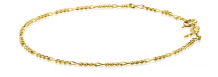 ZINZI Gold 14 karaat gouden figaro armband 1,5mm breed ZGA294