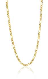 ZINZI Gold 14 karaat gouden figaro collier 1,5mm breed en lengte 43cm ZGC294