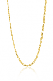 ZINZI Gold 14 karaat gouden fantasie schakel-collier 1,6mm breed en lengte 45cm ZGC295