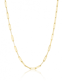 ZINZI Gold 14 karaat gouden collier 45cm met paperclip schakels 1,6mm breed ZGC298