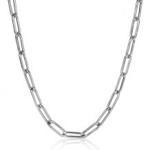 ZINZI zilveren ketting 45cm met 5,5mm brede paperclip schakels ZIC2286