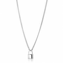 ZINZI zilveren gourmet ketting 45cm met trendy slotje als bedel 40-45cm ZIC2354