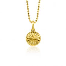 ZINZI gold plated zilveren hanger zonnestralen rond 10mm ZIH2296S