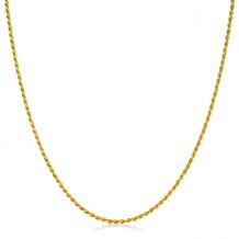 42cm ZINZI gold plated zilveren koord ketting ZILC-K42G