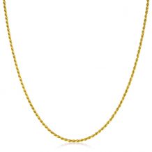 45cm ZINZI gold plated zilveren koord ketting ZILC-K45G