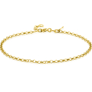 ZINZI Gold 14 krt gouden jasseron armband 2,2mm breed 18-20cm ZGA441
