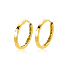 19mm ZINZI Gold 14 krt gouden oorringen met luxe klapsluiting 2mm vierkante buis ZGO573
