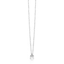 ZINZI zilveren ketting met een witte parelhanger (12mm) en een strikvormige zetting bezet met witte zirkonia’s 42-45cm ZIC2863