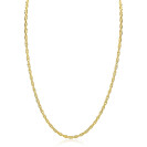 ZINZI gold plated zilveren massieve platte koord ketting (2,6mm breed) 42-45cm ZIC2844G