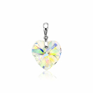 Zinzi zilveren hart hanger Swarovski wit ZIH903