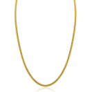ZINZI gold plated zilveren popcorn ketting 3mm breed 42cm ZIC2765G