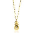 ZINZI zilveren ketting geel verguld ananas 42-45cm ZIC1699G