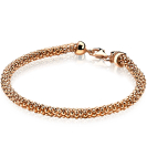ZINZI zilveren schakelarmband rosé verguld 4,5mm breed 19cm ZIA1057R