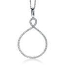 ZINZI zilveren luxe hanger infinity wit ZIH1893 (zonder collier)