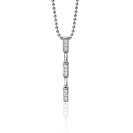 ZINZI zilveren hanger staafje 26mm witte zirconia's ZIH1958 (zonder collier)