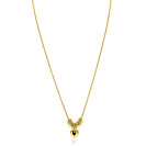 ZINZI gold plated zilveren ketting 42-45cm met hart en 8 glanzende donuts ZIC2760