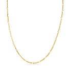 42cm ZINZI gold plated zilveren figaro ketting ZILC-F42G