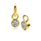 APRIL oorbedels gold plated met geboortesteen diamant wit zirconia (excl. oorringen)
