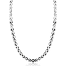 ZINZI zilveren brede rolex-style schakel-collier 8mm breed 43cm ZIC2764