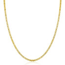 ZINZI gold plated zilveren massieve koningsschakel ketting (2mm breed) 42-45cm ZIC2846G