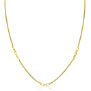 ZINZI gold plated zilveren popcorn schakelketting 45-48cm met drie paperclip schakelaccenten ZIC2709G