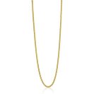 90cm ZINZI zilveren gourmet ketting gold plated. ZILC-G90G