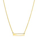 ZINZI gold plated zilveren ketting 45cm met glanzend plaatje om te graveren ZIC2344G