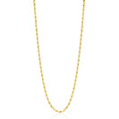 ZINZI gold plated zilveren scroll schakelketting, waarbij de schakels een dubbele krul/kronkeling maken 42-45cm ZIC2479G