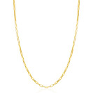 ZINZI gold plated zilveren paperclip schakel ketting (2,2mm breed) 42-45cm ZIC2845G