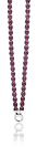 ZINZI collier beads paars met slot 45cm