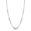 ZINZI zilveren marine schakel ketting, gecombineerd met trendy grotere marine schakels 7mm breed 43-48cm ZIC2407