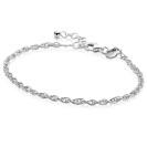 ZINZI zilveren massieve platte koord armband (2,6mm breed) 18-20cm ZIA2844