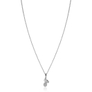 ZINZI zilveren ketting 42-45cm  met hanger met drie druppelvormen ZIC2746