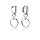 ZINZI zilveren oorbedels open rond 11mm ZICH1748 (zonder oorringen)