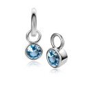 DECEMBER oorbedels zilver met geboortesteen blauw topaas zirconia (excl. oorringen)
