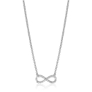 Zinzi zilveren ketting Infinity wit 42-45cm ZIC1065